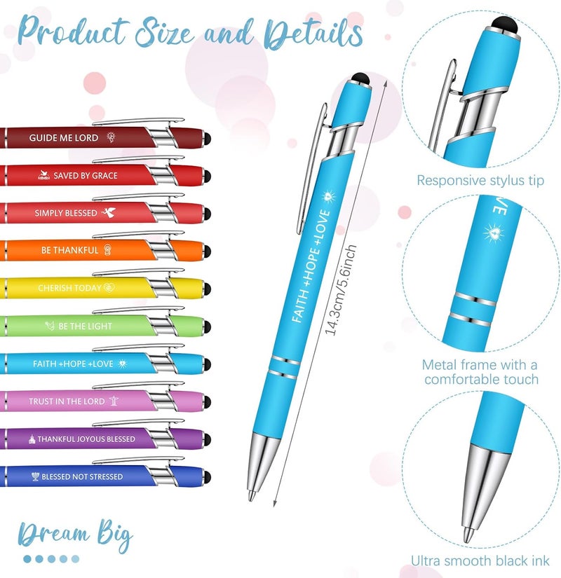 Geyee 24 Pcs Religious Sticky Notes with Funny Pens 3 x 4 Inch to Do List Notepads with Sayings Pen for Valentines Coworkers Nurse Teacher Employee Office Staff Work Team Appreciation Gifts - Image 3